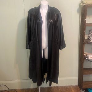 Long women’s leather jacket